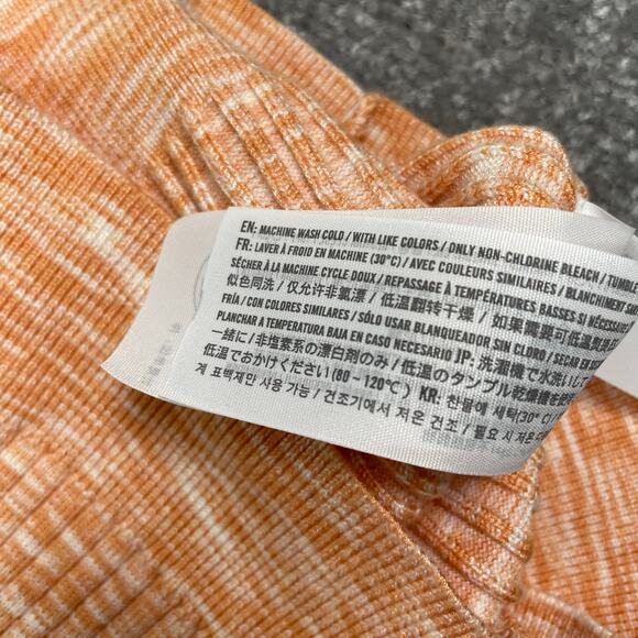 Abercrombie & Fitch Rib Knit Scuba Tank Top Size XS Orange Space Dye High Neck - Picture 8 of 11